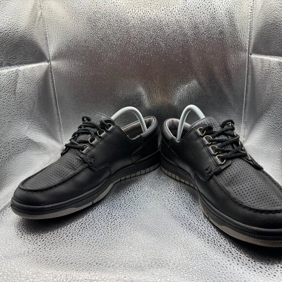 Size 9 Nike Mad Jibe Black Leather Mens Lace Up Low Top Sneaker Shoes 313264-002 main image 6